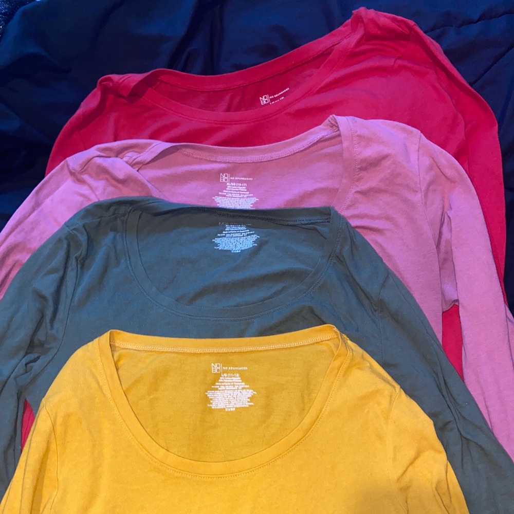 4 different color long sleeves (2L&2XL)